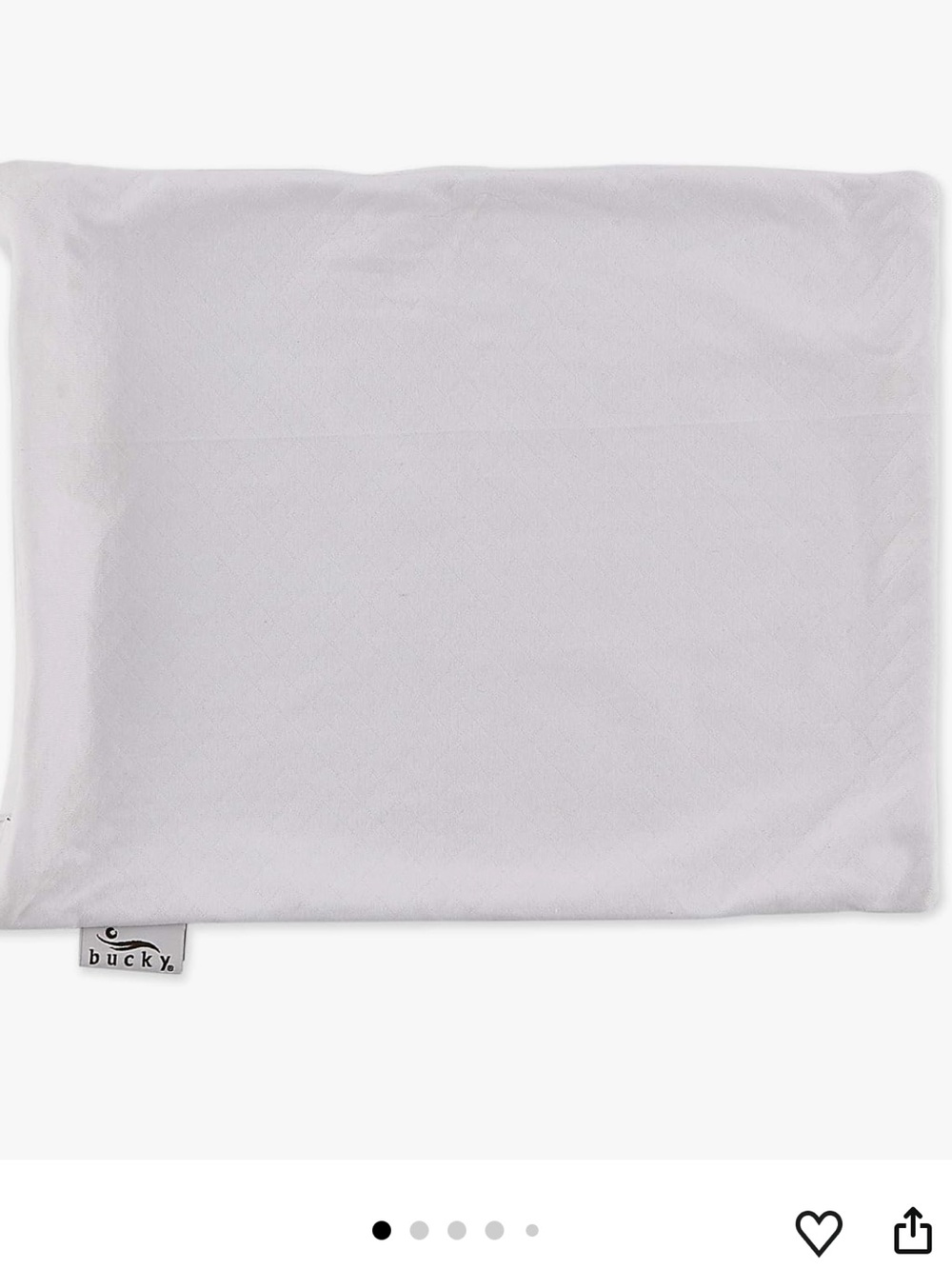 Bucky Natural Bedding Collection, Travel Duo Pillow Cover, 14x11", White New